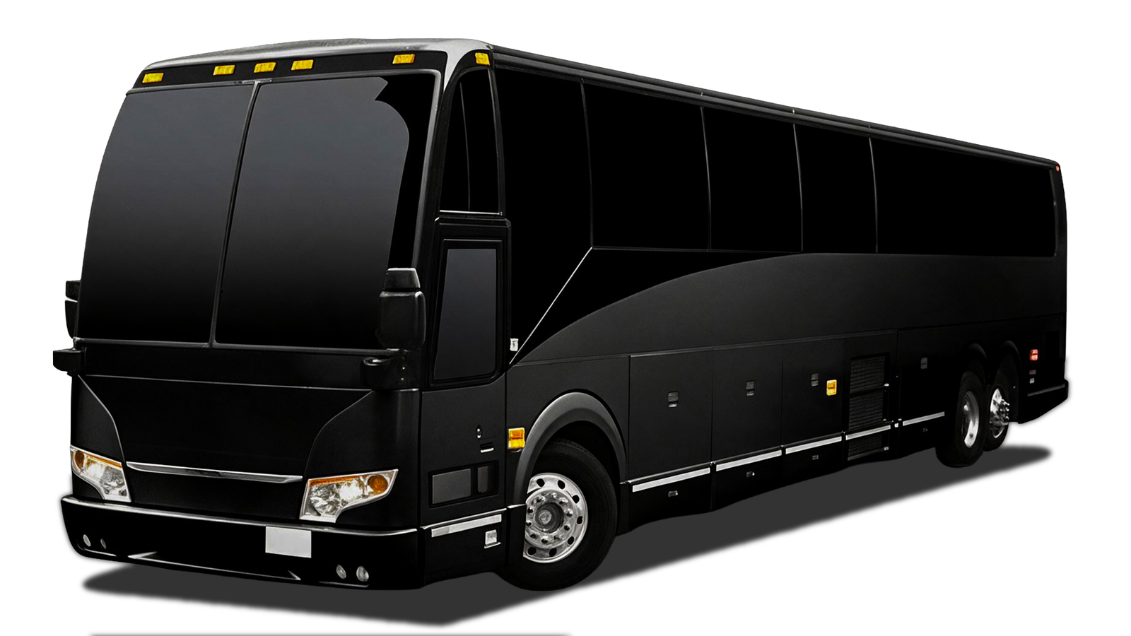 Black luxury coach bus