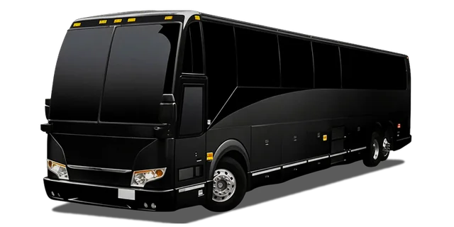 Black luxury motor coach