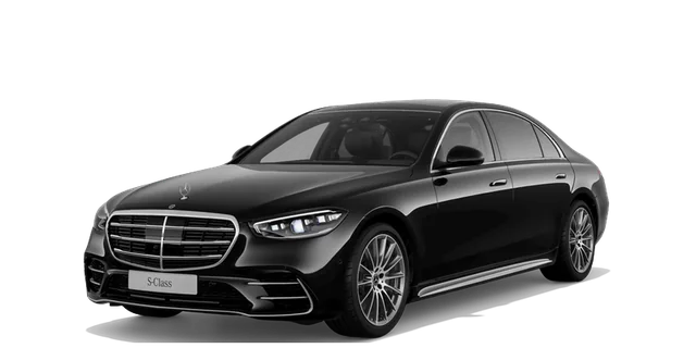 Black Mercedes-Benz S-Class first class sedan