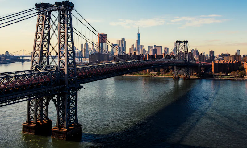 The Williamsburg Bridge over the East River